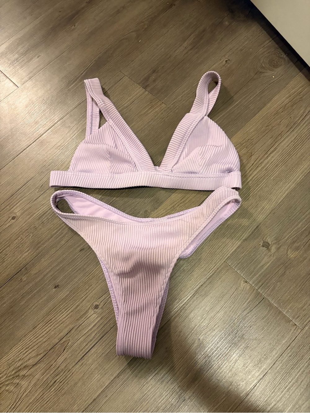 Hollister Lilac Ribbed Two-Piece Bikini